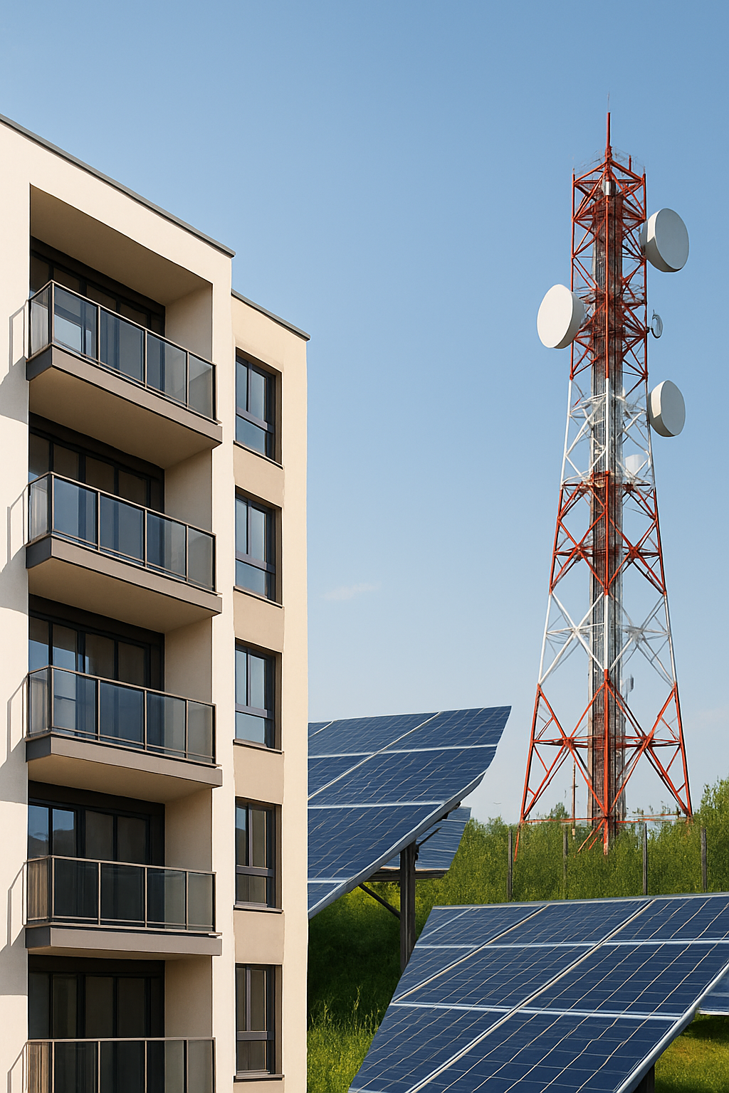 Immobilienverwaltung, Solarenergie und Medieninfrastruktur